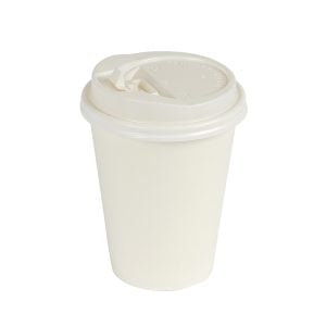 White Paper Cup with Lid - 12 oz (50 pcs)