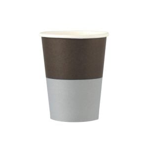 Grey And Brown Paper Cups - 9 oz (50 pcs)