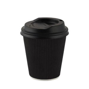 Black Paper Cup 8 oz (Double Wall) (25 pcs)