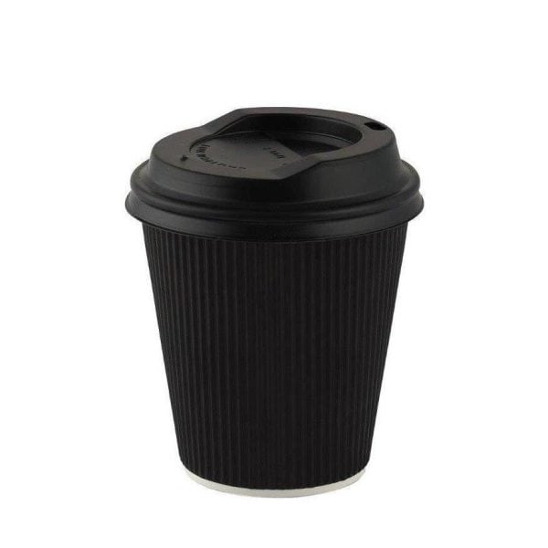 Black Paper Cup 8 oz (Double Wall) (25 pcs)