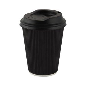 Black Paper Cup 12 oz (Double Wall) (25 pcs)