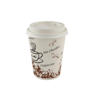 White Ripple Cup - 12 oz (25 pcs)
