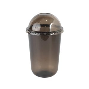 Black Plastic U Cup With Dome Lid - 16 oz (50 pcs)