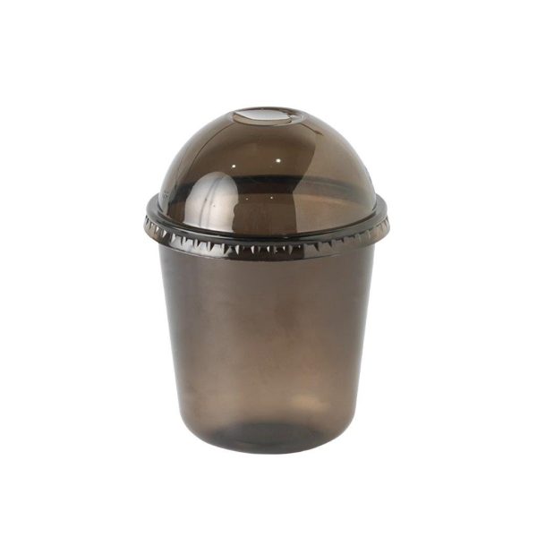 Black Plastic U Cup With Dome Lid - 12 oz (50 pcs)