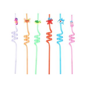 Summer Theme Reusable Drink Straws (12 pcs)