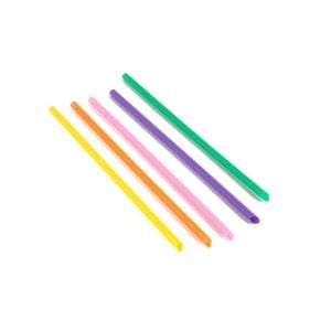 Thin Mix Colour Straws - Taper Cut 7 mm (100 pcs)