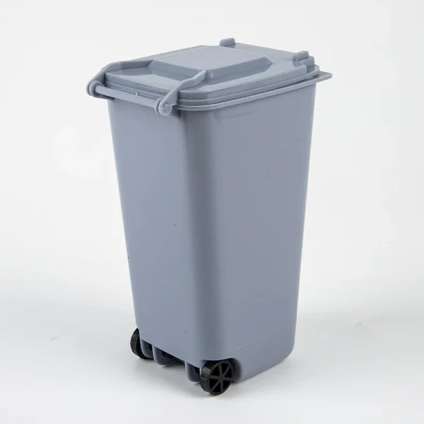 Mini Desktop Trash Can Plastic Waste Bins With Lid Household Clean Trash Desk 4
