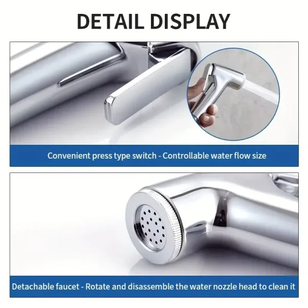Bathroom Accessories 1 piece set Household Handheld Shower Set Toilet Spray Gun Toilet Booster Flusher Nozzle Handheld Spray Gun 4