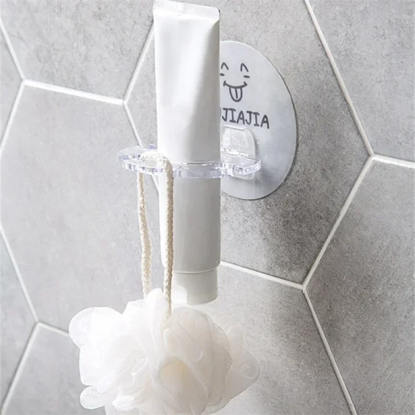 New Style Plastic Toothbrush Holder Toothpaste Storage Rack Toothbrush Dispenser Toothbrush Holder Wall Bathroom Accessories 6