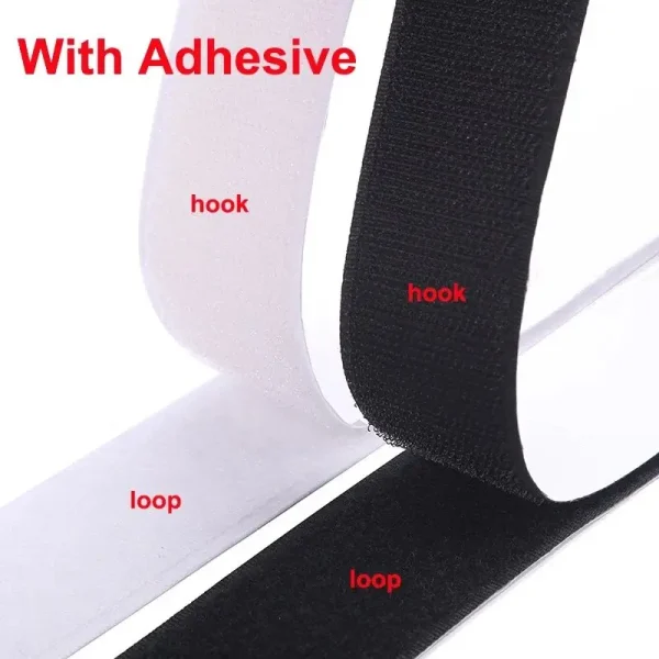 Strong Self-Adhesive Hook and Loop Fastener Tape Nylon Sticker Velcro Adhesive with Glue for DIY 20/25/30/50mm 3