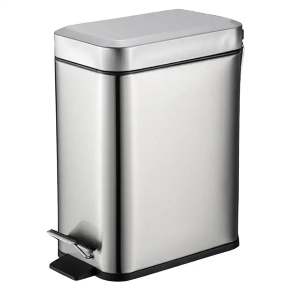 Pedal Trash Can 50 Litre Kitchen Bin Garbage Lid Home Office Bathroom Waste Basket Rubbish Container Step Stainless Steel Space 3