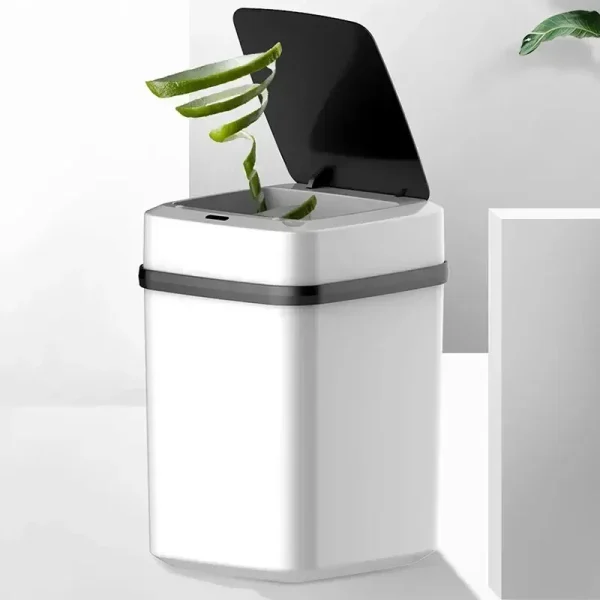 Kitchen Trash Bin 13L Bathroom Touch Trash Can In The Toilet Smart Garbage Bucket Waste Bins Dustbin Smart Trash Can Kitchen 4
