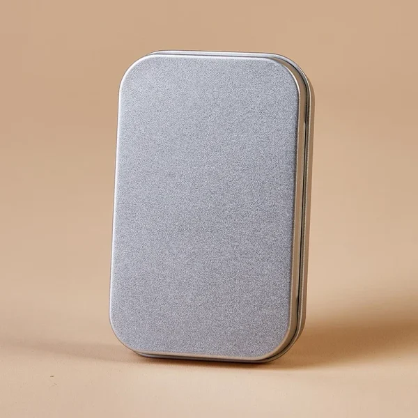 Metal Rectangular Empty Mini Tin Box Tinplate Push Candy Pill Cases Bins Jar Hinged Containers Small Organizer Storage Box 4