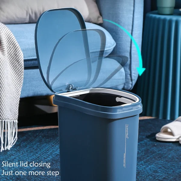 Trash Can Foot Pedal Garbage Cans Bin Dustbin Storage Buckets with Cover Plastic for Home Bathroom Cleaning Tools 4