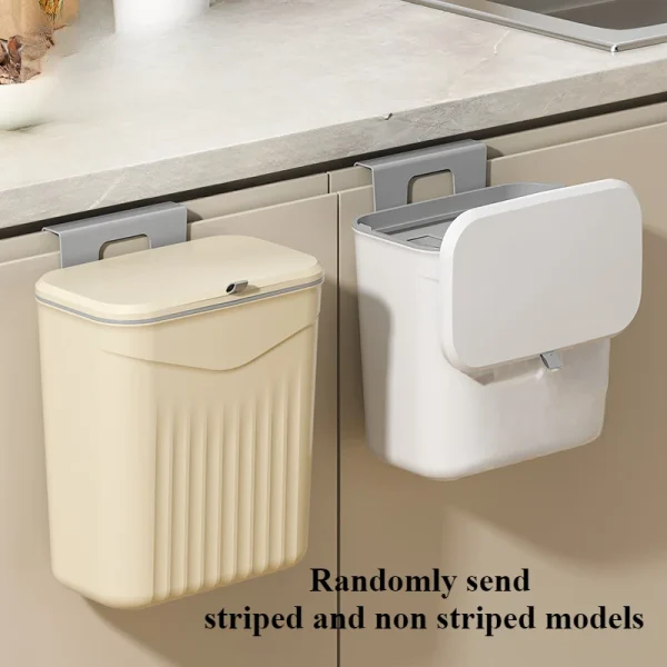 Effortless Cleanup Space-Saving White Wall-Mounted Trash Bin for Kitchen - Durable Plastic, Multi-Functional Garbage Storage 6