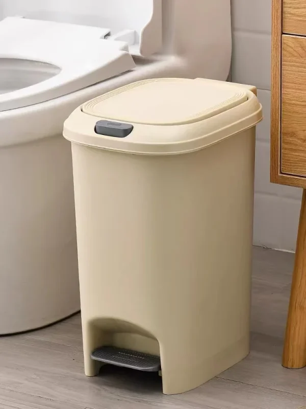 Large Capacity Trash Can Soft Close Step Trush Bin Trash Bucket Kitchen Accessories For Home Living Room Kitchen Recycle Bin 2