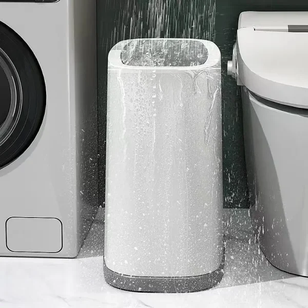 13L Toilet Trash Bins Home Trash Can Kicthen Bathroom Toilet Sewn with Lid Trash Can Practical Light Luxury Bedroom Trash Bin 4