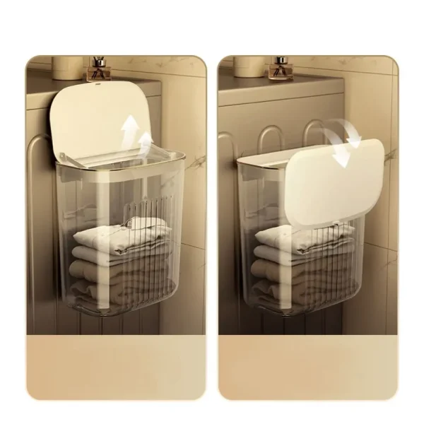 7/9L Hot with Lid Hanging Trash Can Wall-Mounted Small Kitchen Compost Bin Under Sink Trash Can for Cupboard Bathroom Office 5