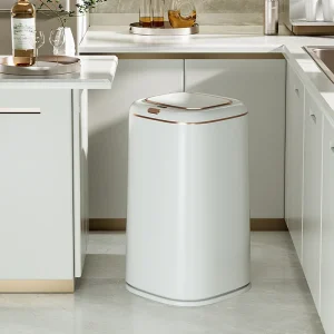 40L Smart Sensor Trash Can Large Capacity Induction Trash Bin Electric Touchless Wastebasket For Kitchen Bathroom with Lid 1