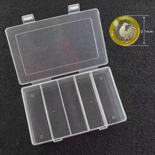 Home Storage Organization 27/30MM Clear Round Coin Cases Capsules Container Holder Storage Box Plastic For Storing Coins Bins 2