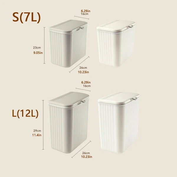 Kitchen Wall-mounted Trash Can, Household Kitchen Waste Storage Bin, Toilet Hanging Toilet Paper Storage Bucket 5