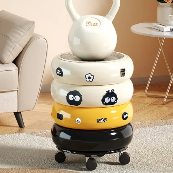 12L Large Capacity Garbage Bin With Lid And Wheel, Suitable For Bedrooms, Living Rooms, Offices, Kitchens, Press To Open Lid 3