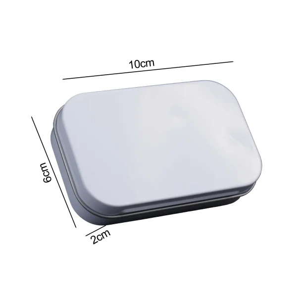 Metal Rectangular Mini Empty Tin Box Tinplate Bin Jar Flip Hinged Container 95x60x20mm Jewelry Candy Xmas Gifts Storage Cases 1