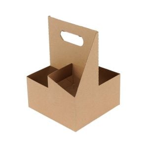 Kraft Cup Holder - 4 Cups (1 pcs)