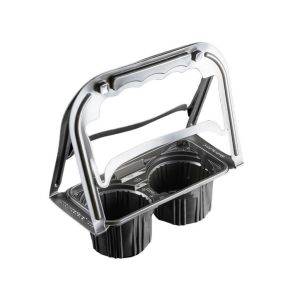 Plastic Cup Holder (2 Cups) Black (1 pcs)