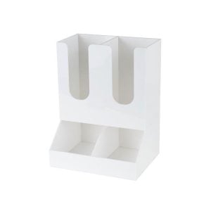 White Acrylic Cups Holder (1 pcs)