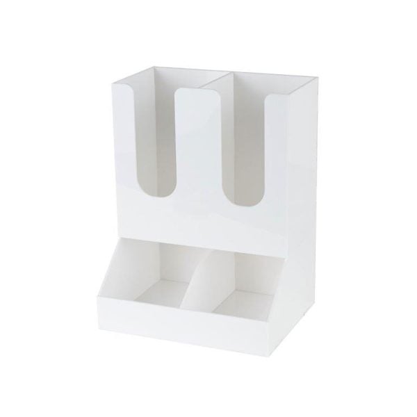 White Acrylic Cups Holder (1 pcs)