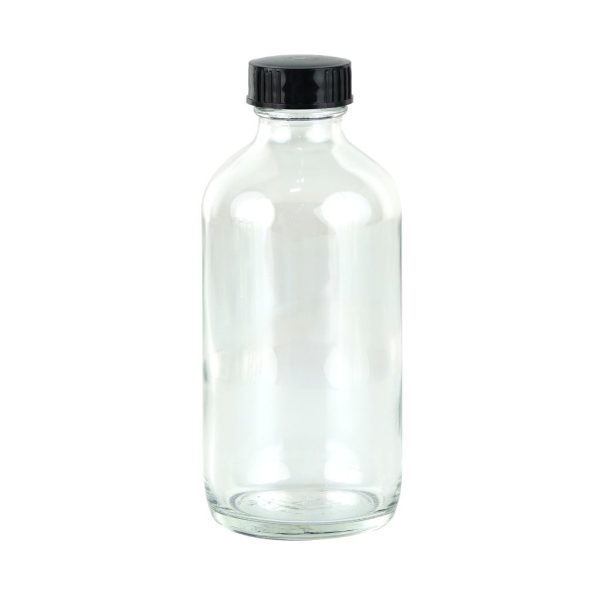 Glass Bottle with Black Lid - 250 ml (1 pcs)