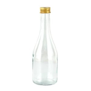 Glass Oil Bottle With Golden Lid - 250 ml (1 pcs)