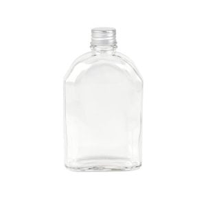 Glass Neck Bottle with Silver Cap - 200 ml (1 pcs)