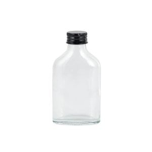 Glass Neck Bottle with Black Cap - 100 ml (1 pcs)