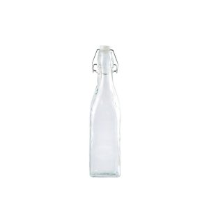 Square Glass Bottle With Stopper - 500 ml (1 pcs)