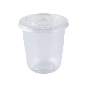 Clear Flat Lid U Cup - 12 oz (50 pcs)
