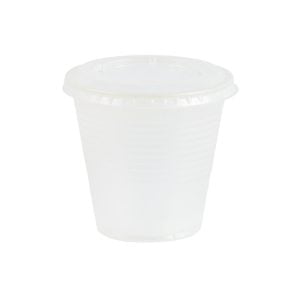 Translucent Plastic Cup With Lid - 5 oz (100 pcs)