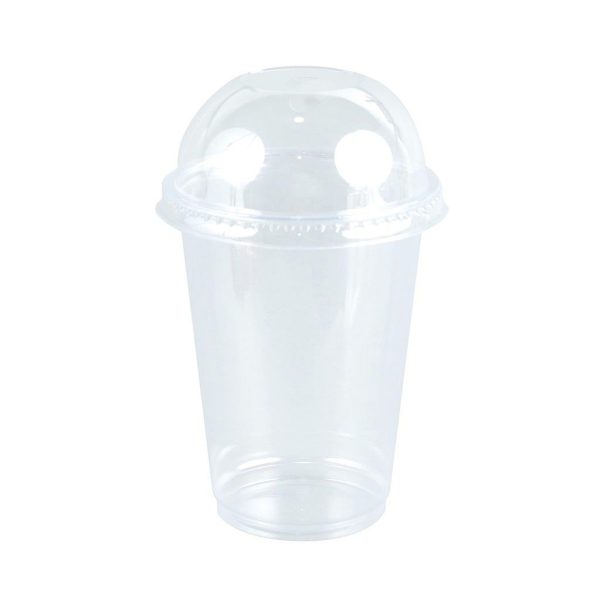 Clear Plastic Cup With Dome Lid - 12oz (50 pcs )