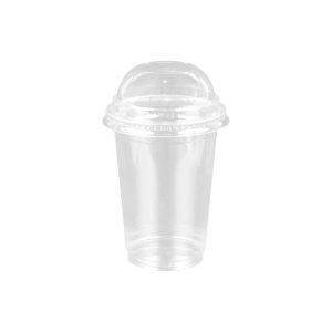 Clear Plastic Cup With Dome Lid - 10oz (50 pcs )