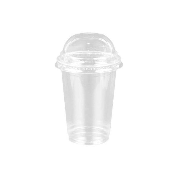 Clear Plastic Cup With Dome Lid - 10oz (50 pcs )