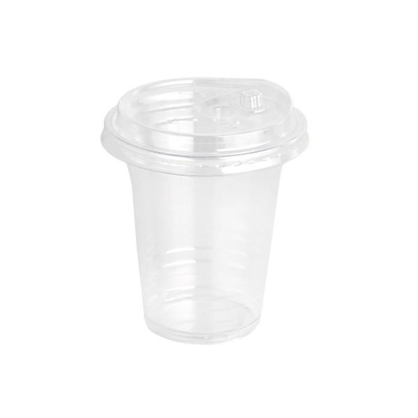Clear Flat Lid (Bux) Cup - 10 oz (50 pcs)