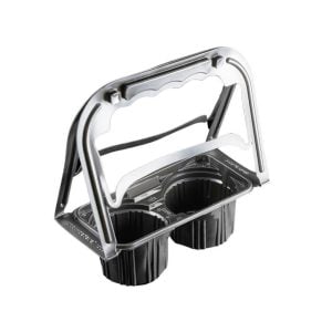 Plastic Cup Holder (2 Cups) Black (1 pcs)