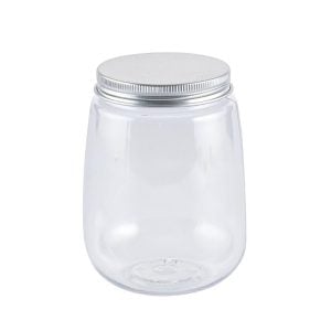 Plastic Round Bottle/Jar - 500 ml (6 pcs)