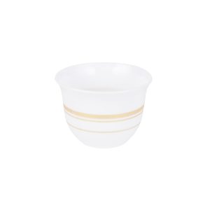 Plastic Finjan White with Golden Stripe (36 pcs)