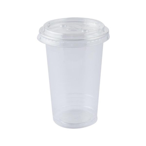 Clear Flat Lid Cup - 16 oz (50 pcs)
