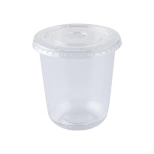 Clear Flat Lid U Cup - 12 oz (50 pcs)