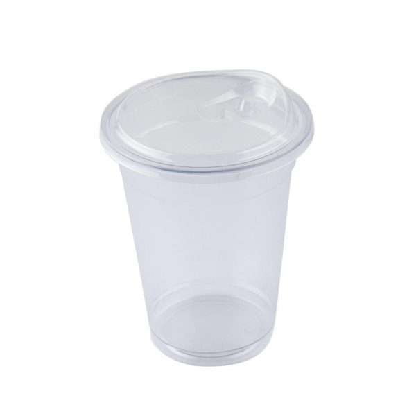 Clear Flat Lid (Bux) Cup - 16 oz (50 pcs)