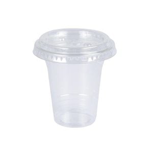 Clear Flat Lid Cups 8 oz (50 pcs)