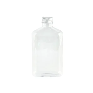 Neck Plastic Bottle With Silver Lid - 300 ml (12 pcs)